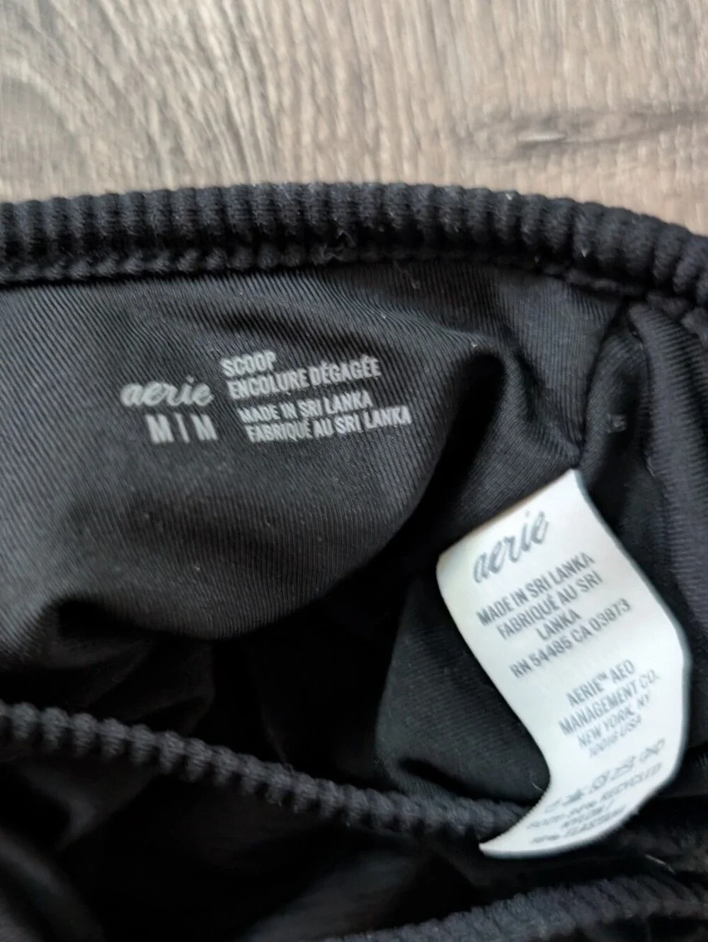 Aerie Ribbed Black Bralette Women's Size M - Picture 3 of 4